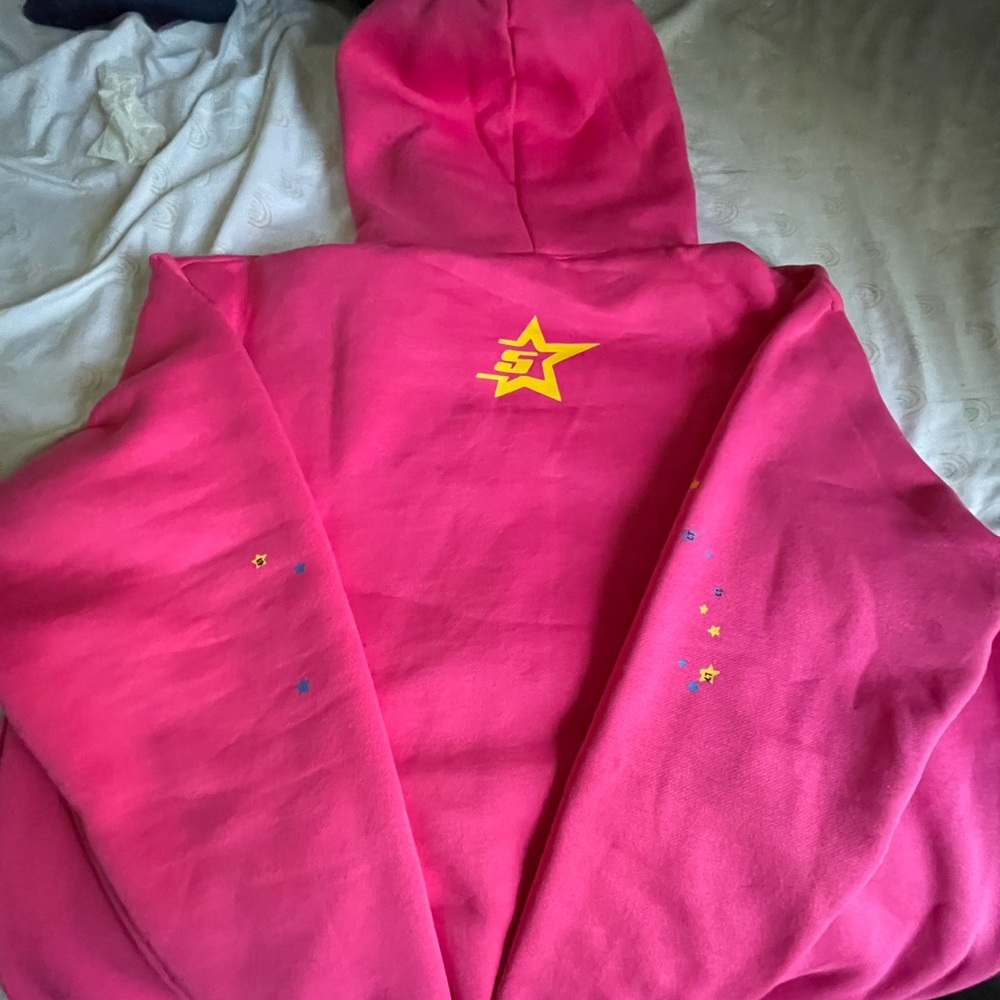 SP5DER P*NK HOODIE SIZE: M REFURBISHED